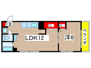 アーバン国立【3階】の間取り