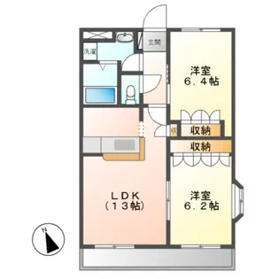 ハイムフローラ【2階】の間取り