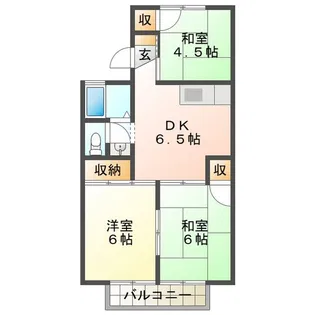 阿波屋ハイツ B【1階】の間取り