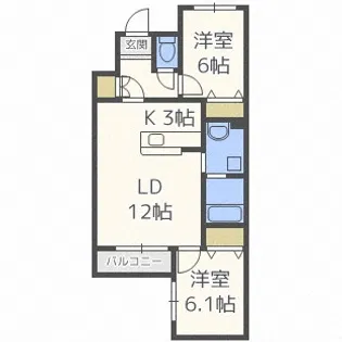 nid・nord(ニ・ノール)【3階】の間取り