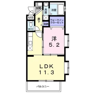 インター久留米SUR【3階】の間取り