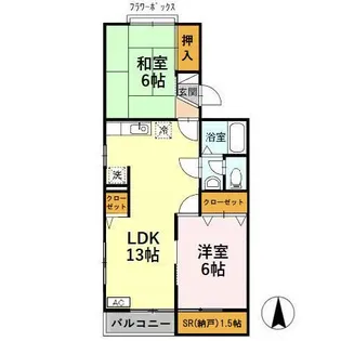 レジデンスT・H I号館【1階】の間取り