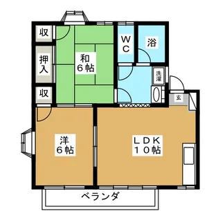 パーシモン壱番館【2階】の間取り