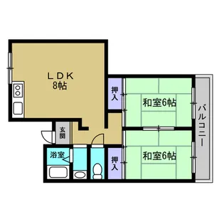 シャルマン四條畷【2階】の間取り