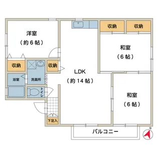 クレエf【2階】の間取り