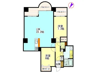 A.CITYタワーズウエスト【11階】の間取り