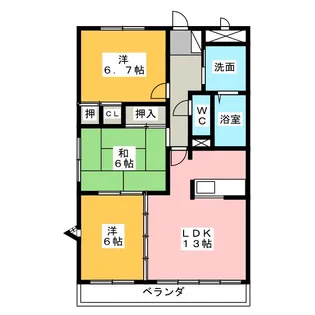 ロイヤルNY【2階】の間取り