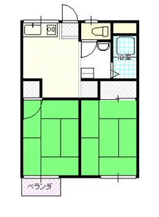 弘中ハイツ【2階】の間取り