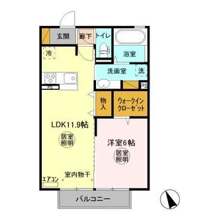 Dーroom赤塚 B【2階】の間取り