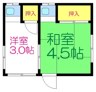 コスモス荘【1階】の間取り