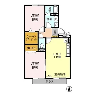 福岡県久留米市津福今町【アパート】の間取り