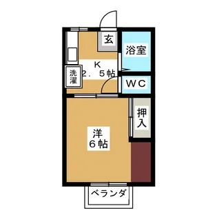 神橋ハイツ1【2階】の間取り