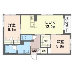 クオリスタ【1階】の間取り