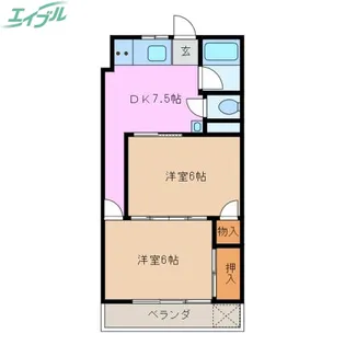 名張駅前マンション【1階】の間取り