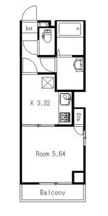グラッチェ目覚【6階】の間取り