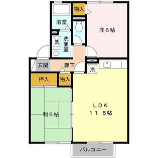 サニープレイス-i B【2階】の間取り