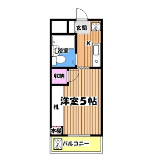 1Kの間取り画像