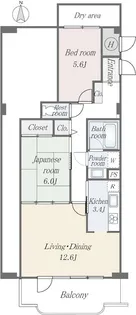 メルヴェール軽井沢ホットスプリングB街区壱番館【1階】の間取り