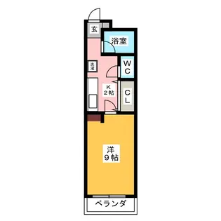 リッツハウスII八町【2階】の間取り