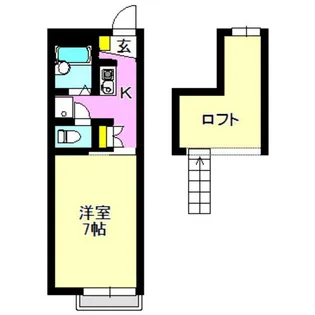 オーゴアパートメント【1階】の間取り