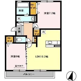 ジュ シ サン ハウス鍋島【3階】の間取り