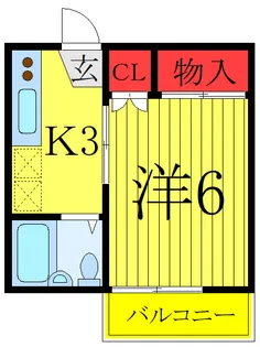 メゾンシュークレー【2階】の間取り