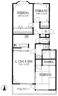 レジデンスエスポワール【1階】の間取り