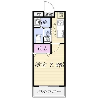 デルマールミハマ【1階】の間取り