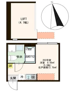 ハーモニーテラス東金町V【2階】の間取り