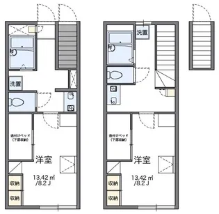 レオパレスエクセレント鹿嶋B【2階】の間取り