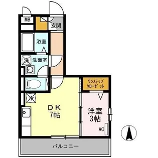 セジュール南大通 B【3階】の間取り