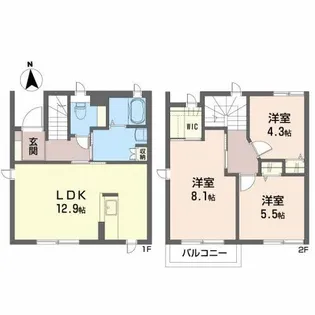 ルヴァン【1階】の間取り