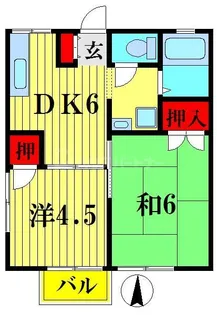 ニコーホームハイツD館【2階】の間取り