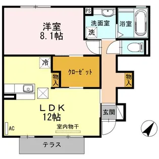 愛知県豊川市森2【アパート】の間取り