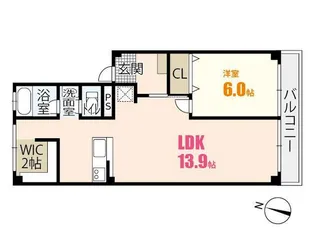 室積マンション【4階】の間取り