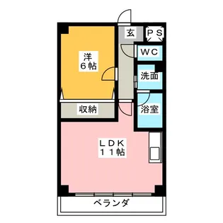 ガーデンベル【1階】の間取り