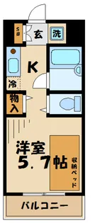 ラフィーネ学生マンション【4階】の間取り