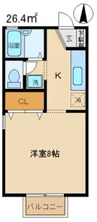 ラ・ボヌールA【2階】の間取り
