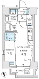 東京都港区新橋6【マンション】の間取り