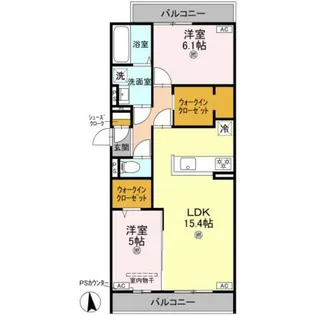 パサログランデ賑町【2階】の間取り