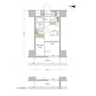 東京都江東区新大橋2【マンション】の間取り