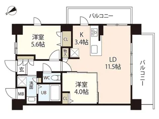 Oba Four View【7階】の間取り