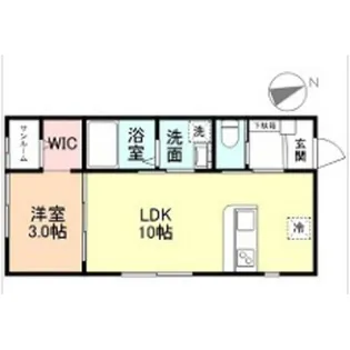 El vita 鵯島 V【1階】の間取り