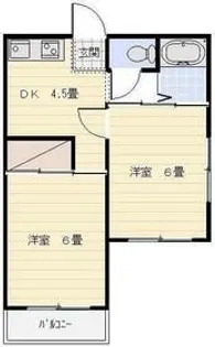 パルコートハイツ【2階】の間取り