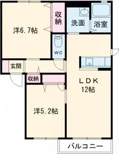 ガーデンパーク もくれん【2階】の間取り