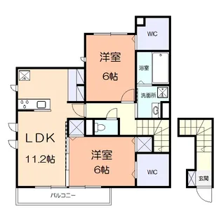 ハイツT6【2階】の間取り