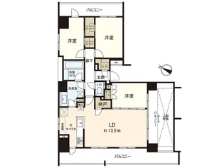 シエリア仙台定禅寺通【14階】の間取り