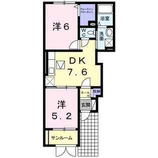 ヌーベルカクマン【1階】の間取り
