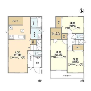 千葉県我孫子市若松【一戸建】の間取り