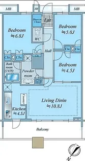 ブリリアマーレ有明タワー&ガーデン【17階】の間取り